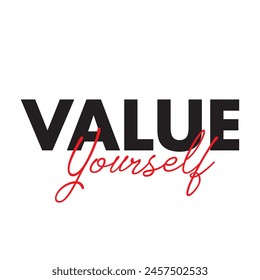 value yourself text on white background.
