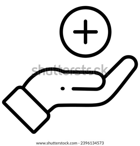 Value-Added Services icon line vector illustration
