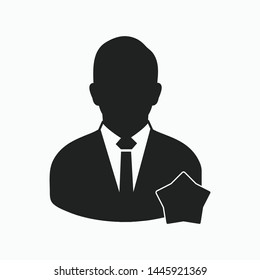 Valued customer icon. Flat style vector EPS.