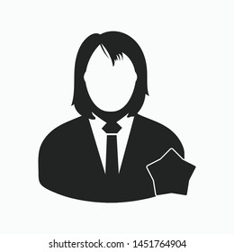 Valued customer icon. Flat style vector EPS.