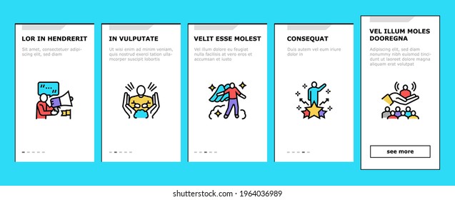 Values Human Life Onboarding Mobile App Page Screen Vector. Love And Friendship, Health And Strength, Safety And Tranquility, Success And Power People Values Illustrations