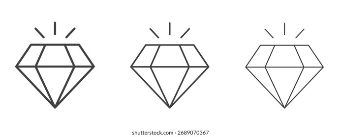 Icono de valores en Estilo de arte de línea para la colección de diseño