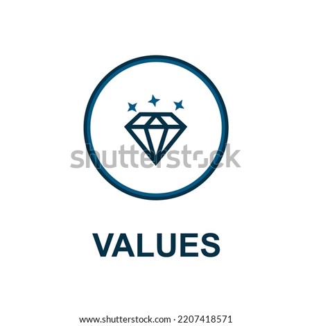 Values icon. Web icon Values isolated on white background. Values symbol design. vector eps10