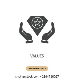 values icons  symbol vector elements for infographic web