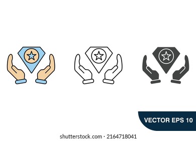 values icons  symbol vector elements for infographic web