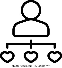 Werte Linie Symbol Illustration Vektor