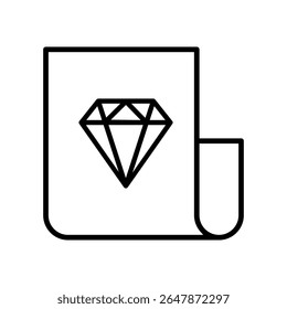 Values vector icon. Jewel illustration sign. Diamond symbol. Rich web icon.