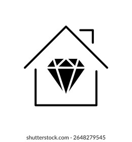 Values vector icon. Jewel illustration sign. Diamond symbol. Rich web icon.