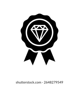 Icono de Vector de valores. Signo de ilustración de joya. Símbolo de diamante. Icono de Web rico.