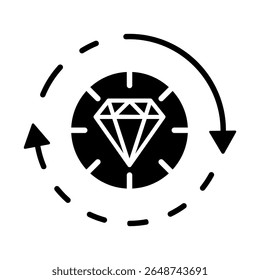 Values vector icon. Jewel illustration sign. Diamond symbol. Rich web icon.