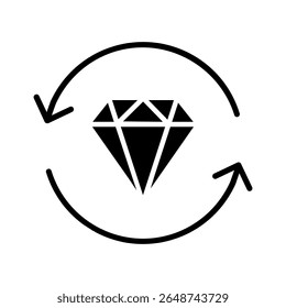Values vector icon. Jewel illustration sign. Diamond symbol. Rich web icon.