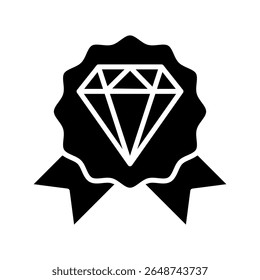 Values vector icon. Jewel illustration sign. Diamond symbol. Rich web icon.
