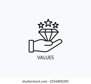 Values Vector, Icon Or Logo Sign Symbol Illustration