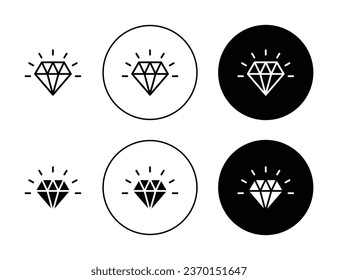 Values vector icon set in black color. Suitable for apps and website UI designs