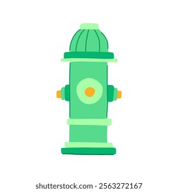 valve fire hydrant cartoon. metal street, urban city, fighter extinguisher valve fire hydrant sign. isolated symbol vector illustration