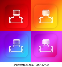 Valve four color gradient app icon set