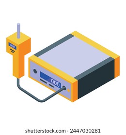 Valve gas detector icon isometric vector. Meter instrument. Leak monitor