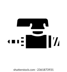 valve gas service glyph icon vector. valve gas service sign. isolated symbol illustration