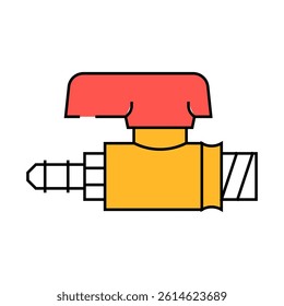 valve gas service line icon vector. valve gas service sign. isolated symbol illustration