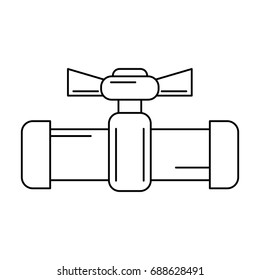 valve and handle with pipe icon image 