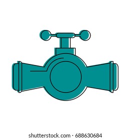 valve and handle with pipe icon image 