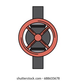 valve and handle with pipe icon image 