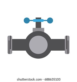 valve and handle with pipe icon image 