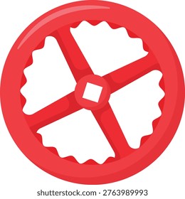 Valve Handwheel Flat Illustration. Clean Icon Design Element Isolated on White Background