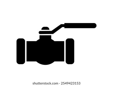 Icono de válvula en blanco y negro	