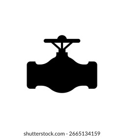 valve icon in black and white	