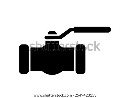 valve icon in black and white	
