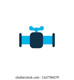 Valve icon colored symbol. Premium quality isolated stopcock element in trendy style.