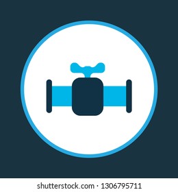 Valve icon colored symbol. Premium quality isolated stopcock element in trendy style.