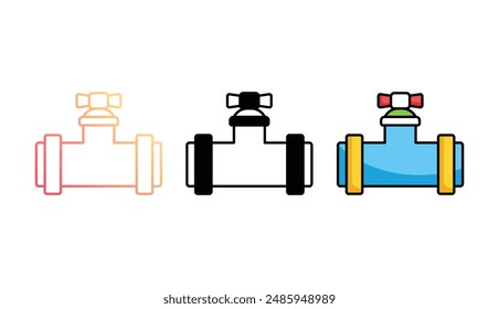 diseño de icono de válvula con fondo blanco ilustración de stock
