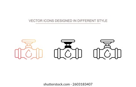 Valve icon design with white background stock illustration
