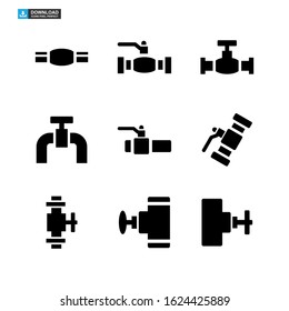 valve icon isolated sign symbol vector illustration - Collection of high quality black style vector icons
