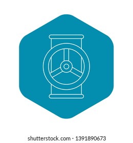 Valve icon. Outline illustration of valve vector icon for web