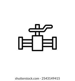 Valve icon set. outlined and solid filled versions.