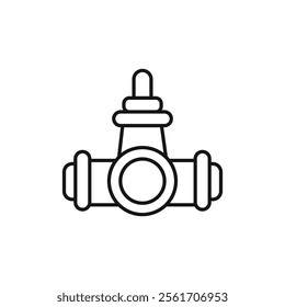 Valve icon Simple thin line flat symbol