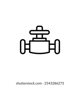 Coleção de símbolos de ícone de válvula em fundo branco.