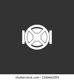 valve icon vector. valve sign on black background. valve icon for web and app