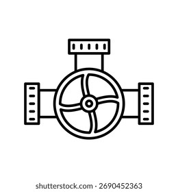 Valve icon with white background vector stock illustration