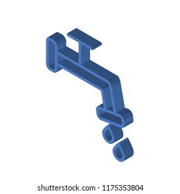 Valve isometric left top view 3D icon