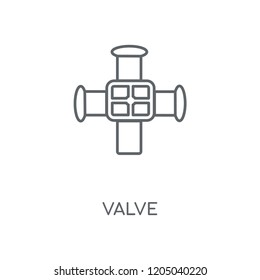 Valve linear icon. Valve concept stroke symbol design. Thin graphic elements vector illustration, outline pattern on a white background, eps 10.