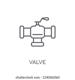 Valve linear icon. Modern outline Valve logo concept on white background from Industry collection. Suitable for use on web apps, mobile apps and print media.