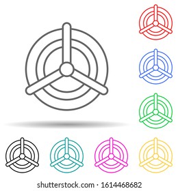 valve multi color style icon. Simple thin line, outline vector of manufacturing icons for ui and ux, website or mobile application