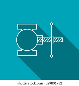 valve outline icon, vector