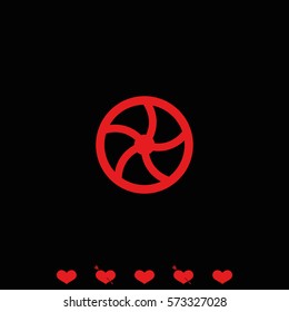 Valve pipe icon.