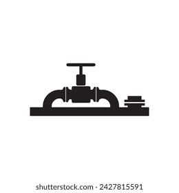 Valve, pipe, water, distribution, factory icon