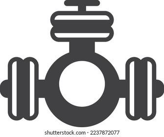 valve for plumbing illustration in minimal style isolated on background